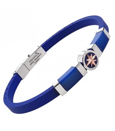 bracciale-zancan-hi-teck-in-silicone-blu-con-rosa-dei-venti-pvd-rose-gold